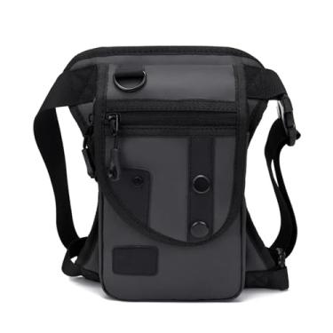 Imagem de VEVEL Bolsa de cintura masculina bolsa de perna utilitária bolsa de cinto masculina quadril motocicleta equitação leggings pochete ciclismo bolsa de ombro, Cinza, One Size