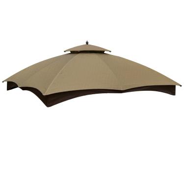 Imagem de COOSHADE Tampo de dossel de substituição Riplock Gazebo para Allen Roth Lowe's #GF-12S004B-1 (Cáqui)