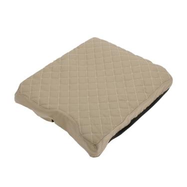 Imagem de REPAIROCK Capa de console central para Ford F-150 2015-2020 Tahoe protetor de braço protetor de braço de couro de microfibra bege