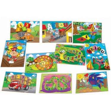 Imagem de Quebra-Cabeça Infantil Alfabetização 10 Jogos - Simque
