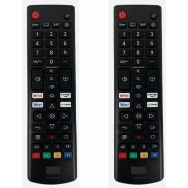 Imagem de (Pacote com 2) Compatível com substituição de controle remoto LG TV, controle remoto universal LG (sem voz, sem ponteiro).