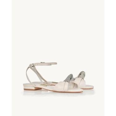 Imagem de Sandalia Rasteira Uza OfF Witte Com Detalhe de Brilho-Feminino