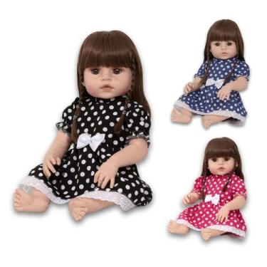 Imagem de Bebê Reborn Menina Realista Laura Corpo Vinil 13 Acessórios - Cegonha 