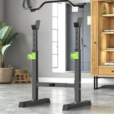 Imagem de Suporte Ajustável para Supino e Agachamento,Banco Ajustável Aço Reforçado,Estável e Seguro para Academia em Casa,Suporta até 250 kg