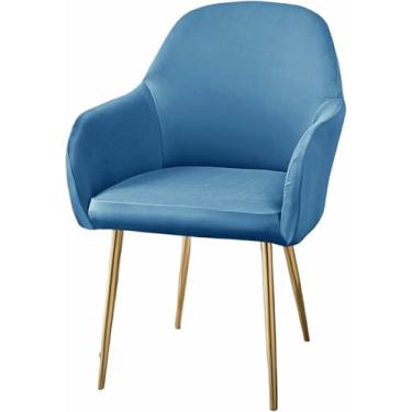 Imagem de Capa elástica para cadeira de jantar com encosto curvo e apoio de braço, ideal para sala de jantar, hotel, penteadeira ou escritório.