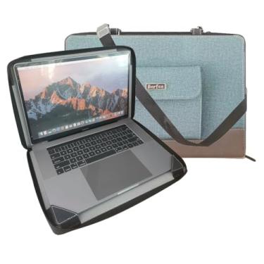 Imagem de Berfea Capa protetora para laptop Dell 16 DC16256 DC16251 DC16250, 16 Plus DB16250 DB16255 DB06250 16 polegadas capa de transporte para PC notebook com suporte, zíper, alças de ombro