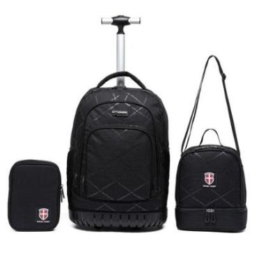 Imagem de Kit Mochila Swissport Lancheira Estojo Escolar Faculdade Reforçada-Masculino