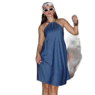 Imagem de VESTIDO JEANS FEMININO CURTO 24945 44 AMACIADO UNICA-Feminino