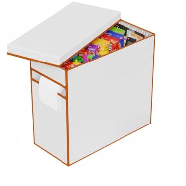 Imagem de EE-Roomworld Armazenamento de papel higiênico com rodas, suportes de papel higiênico multifuncionais, 21 cm L × 44 cm C × 40 cm A grande capacidade para 16 rolos mega ou 20 lenços, caixas de