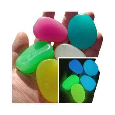Imagem de Pedras Luminosas Grandes De 4,5cm 10pcs Para Jardim E Aquário Que Bril