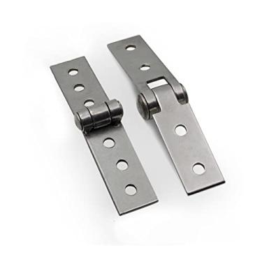 Imagem de Dobradiça de aço inoxidável com 4 furos/6 furos, 2 peças, moldura, janela, engrossar, dobradiças, dobradiças para portas de vidro para varanda com eixo de 200 a 270 graus DIY