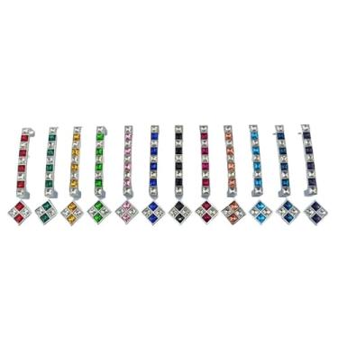 Imagem de CXYFQUUK Puxador de diamante de vidro cristal multicolorido para porta de móveis, gaveta, guarda-roupa, armários de cozinha, armários de armário, puxadores de cômoda 2 peças (botão azul pavão)