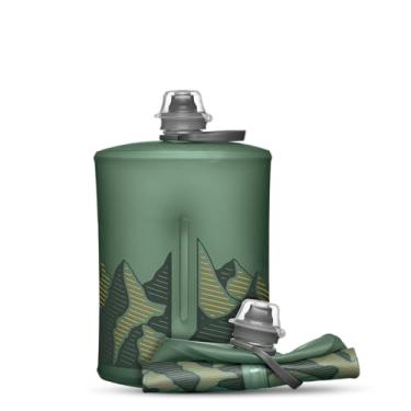 Imagem de HydraPak Stow – Garrafa de água dobrável para mochila (1 litro) – Sem BPA, ultra leve, tampa giratória à prova de derramamento – Verde sálvia