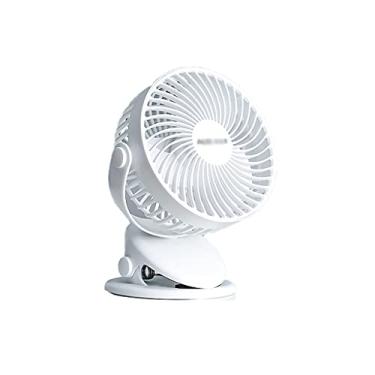 Imagem de U5GAAALPPQ9 Ventilador com clipe alimentado por USB, 3 velocidades, vento forte, pequeno ventilador operado por bateria USB, ventilador portátil portátil para homens e mulheres