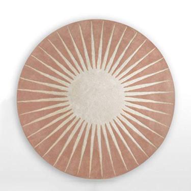 Imagem de Tapete super macio tapete criativo simples sala de estar mesa de café quarto tapete redondo para sala de estar (cor: A Tamanho: 100 cm 100 cm) (B 120 cm * 120 cm)