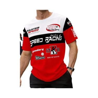 Imagem de Camiseta De Treino Masculina Retrô Esportiva De Manga Curta Com Secage