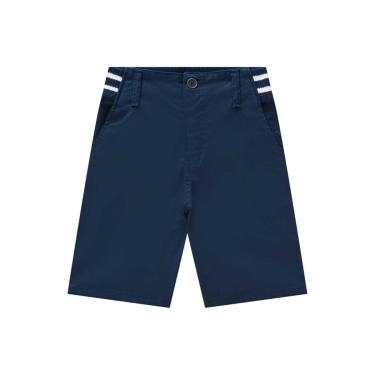 Imagem de Bermuda Infantil Menino Em Sarja Azul Marinho Luc.boo-Masculino