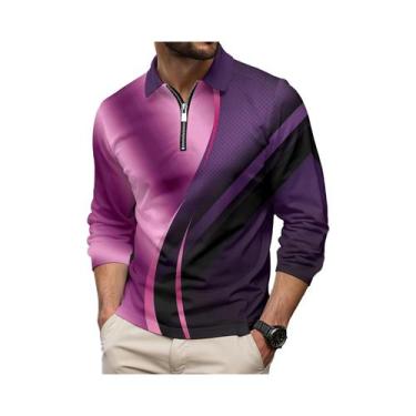 Imagem de Suéter Masculino De Algodão Com Zíper E Gola Alta, Estilo Casual Quent