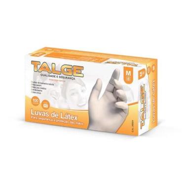 Imagem de Luva Descartável de Látex Branca Com Pó PP P M G 100un Talge, G