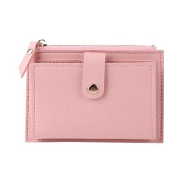 Imagem de Moda feminina multi-slot zíper titular do cartão couro do plutônio min