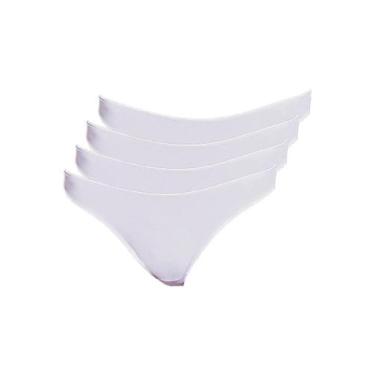 Imagem de Kit com 4 Calcinhas Fio Dental Hope 37840, Branco, P