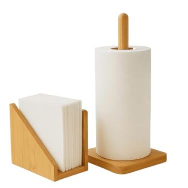 Imagem de Porta Guardanapo + Suporte de Papel Toalha Grande para Mesa Bancada Cozinha