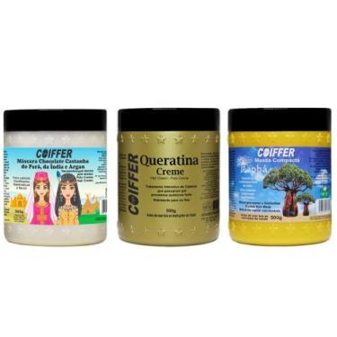 Imagem de Kit Cronograma Capilar Coiffer 3 Unidades Nutrição, Hidratação e Recon