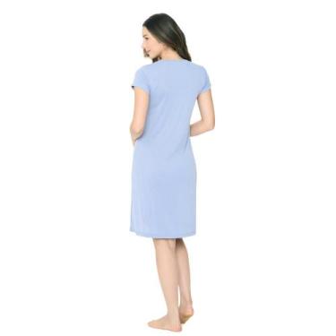 Imagem de Camisola Poliamida Alma de Flores - 266013, XG, Az, Estonado