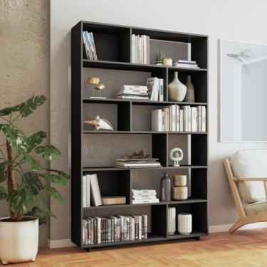 Imagem de Estante Para Livros 5 Prateleiras 12 Nichos Euforia Yescasa - BRV Móve