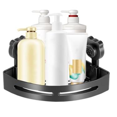 Imagem de Prateleira de chuveiro triangular | organização de canto sem perfuração, prateleira de parede de chuveiro triangular, para banheiro, cozinha, lavanderia, casa, dormitório universitário, apartamento