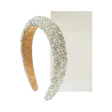 Imagem de Tiara Feminina Versátil De Moda Coreana Com Pedras Coloridas Brilhante