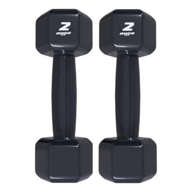 Imagem de Halteres Rmg8 Fit 2Kg Hexagonal Sextavado Pvc Preto