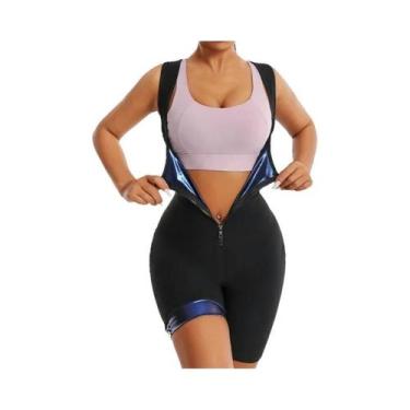 Imagem de Macacão Modelador Térmico Feminino Para Sauna, Fitness E Treino, Queim