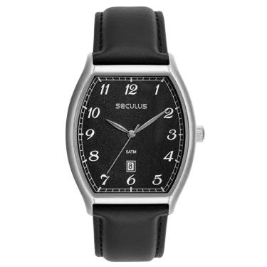 Imagem de Relógio Seculus Masculino Ref: 23746g0svnc1 Retangular Prateado