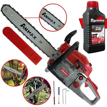 Imagem de Motosserra Anmax Cs5800a à Gasolina 2t 58cc 3,1hp Sabre 20'' Ponta Rolante Profissional + Óleo Toyama Fg50 500ml