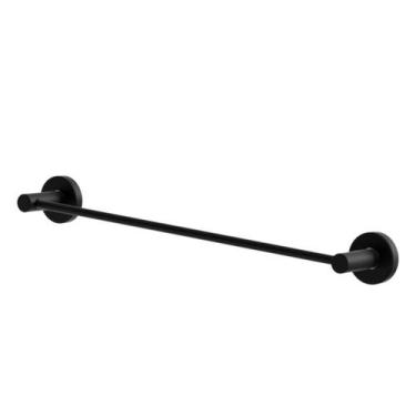 Imagem de Porta Toalhas Toalheiro Banho 55cm Preto Fosco Atenas - Grego Metal