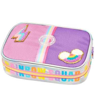 Imagem de Estojo Infantil Escolar Box Compartimentos Espaçoso Material Resistent