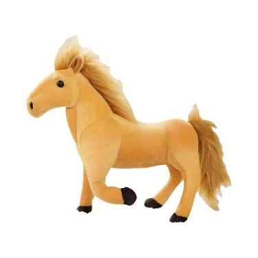 Imagem de Brinquedo De Pelúcia Cavalo Preto E Branco, Simulação De Desenho Anima