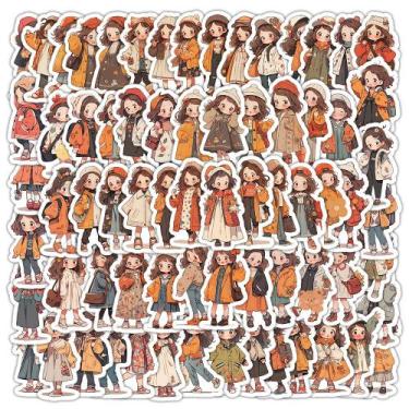 Imagem de Adesivos de outono, outono, moda para meninas, impermeáveis, 100 unida