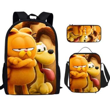 Imagem de Conjunto de mochilas Garfields Anime School, 3 unidades/lote para cria