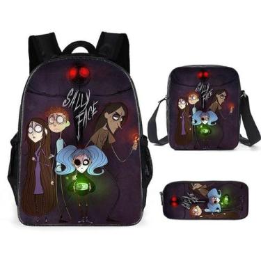 Imagem de Conjunto de mochilas Sallys Faces School Students com bolsa de ombro -