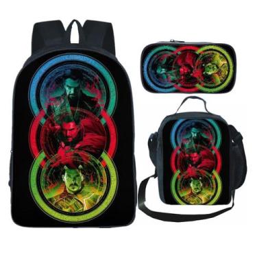 Imagem de Conjunto de mochilas Docter Strange Anime para crianças com lancheira 