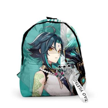 Imagem de Mochila Genshins Impacts Xiaos Cartoon Kids School 29x12x40cm - yiweis