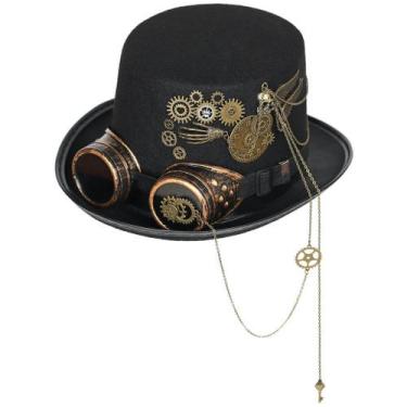 Imagem de Chapéu Steampunk Top Hat Anime Cartoon Cosplay Sun Cap - yiweisai
