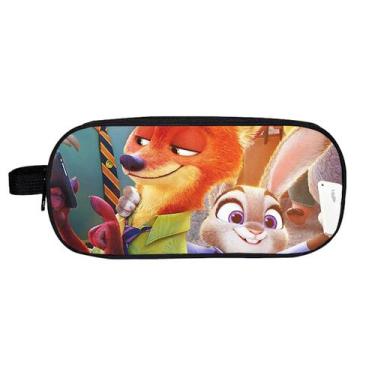 Imagem de Bolsa de lápis Zootopias Nicks Wildes Judys Hopps Poliéster - Yiweisai