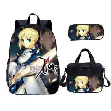 Imagem de Conjunto de mochilas escolares Fates 3 peças com bolsa de ombro e lápi