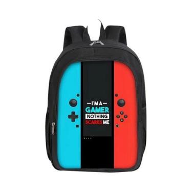 Imagem de Mochila Casual Para Crianças Com Padrão De Console De Jogos, Dupla Cam