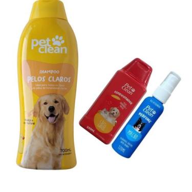 Imagem de Kit POP Pet Clean Shampoo + Perfume + Condicionador Pet Cães, Pelos Cl