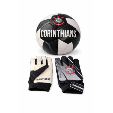 Imagem de Luva De Goleiro Infantil DRB + Bola Corinthians-Unissex