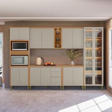 Imagem de Cozinha Modulada Allure Linea Brasil 6 Peças MDF com Torre Quente e Cr